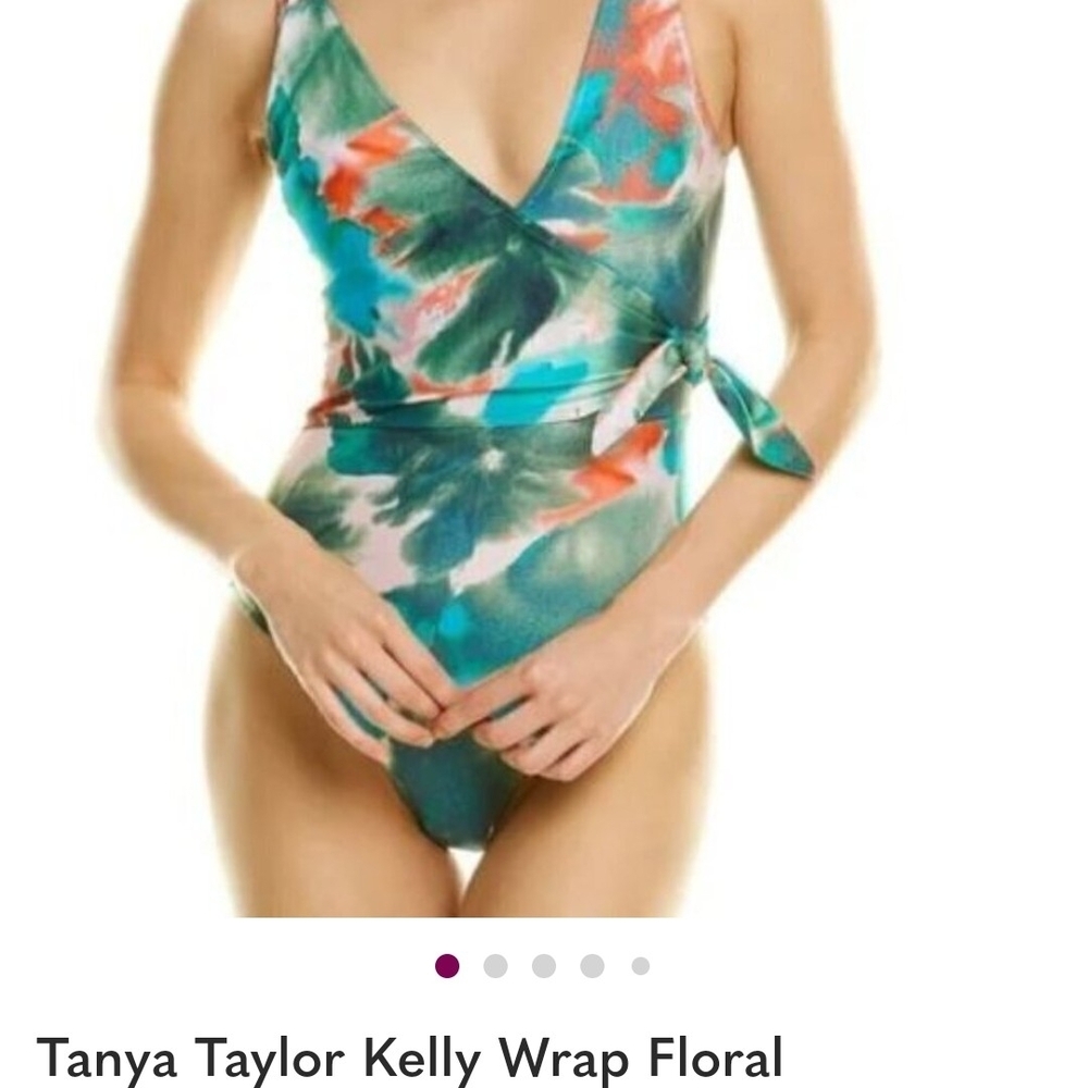 Tanya Taylor Floral Wrap Swimsuit